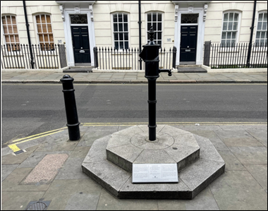 Figure 2 - Broad Street Pump, John Snow Memorial, one source of infamous London cholera outbreak in 1854